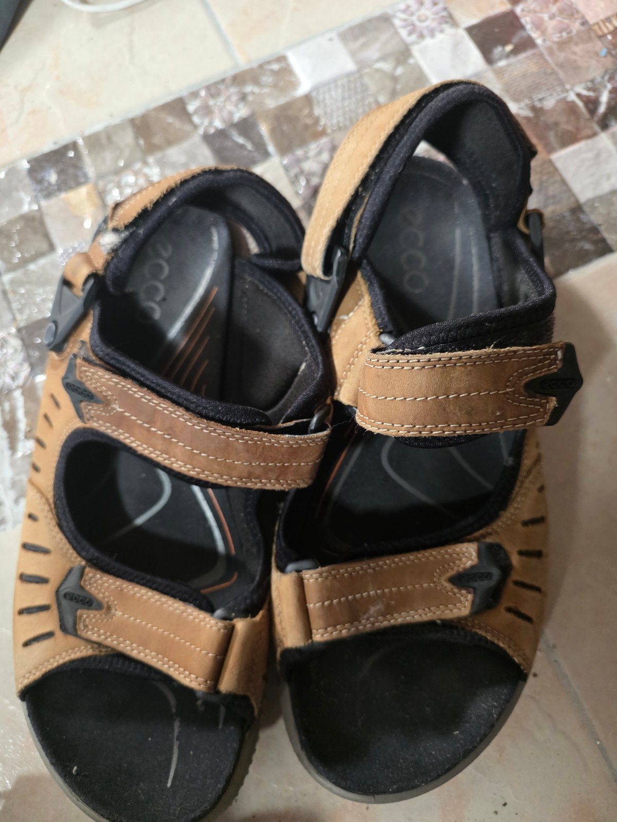Ecco sandalen - Comfortabele bruine sandalen maat 42, Ophalen of Verzenden, Gedragen, Bruin