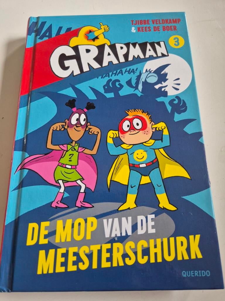 Grapman 3: De Mop van de Meesterschurk - Tjibbe Veldkamp, Boeken, Ophalen, Zo goed als nieuw, Tjibbe Veldkamp & Kees de Boer, Fictie