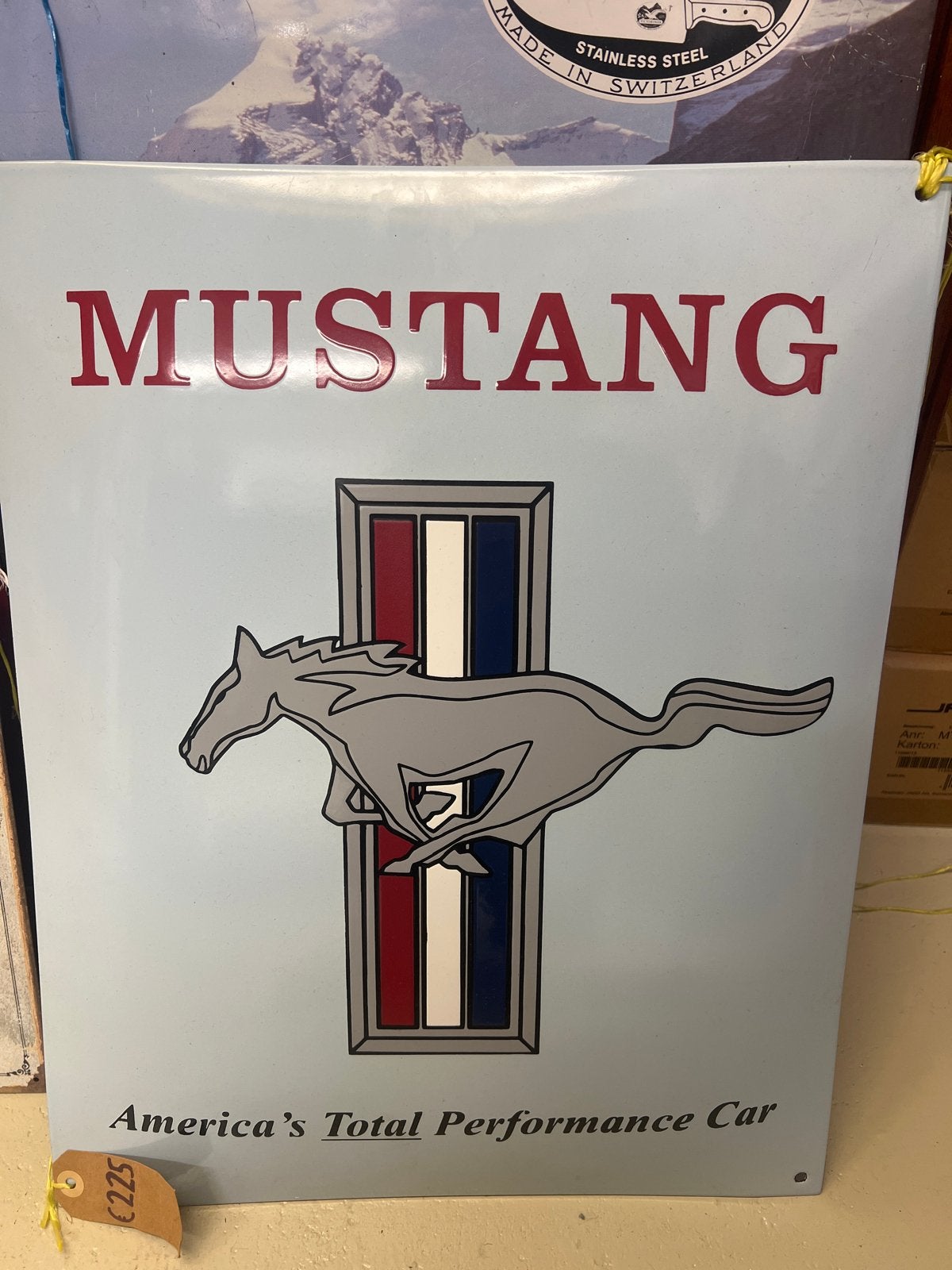 Mustang Metalen Wandbord - America's Total Performance Car, Ophalen of Verzenden, Nieuw, Auto's