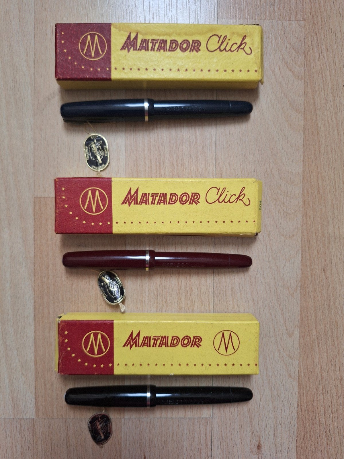 3x Vintage Matador Click Vulpen, Verzamelen, Ophalen of Verzenden, Gebruikt, Vulpen, Overige merken