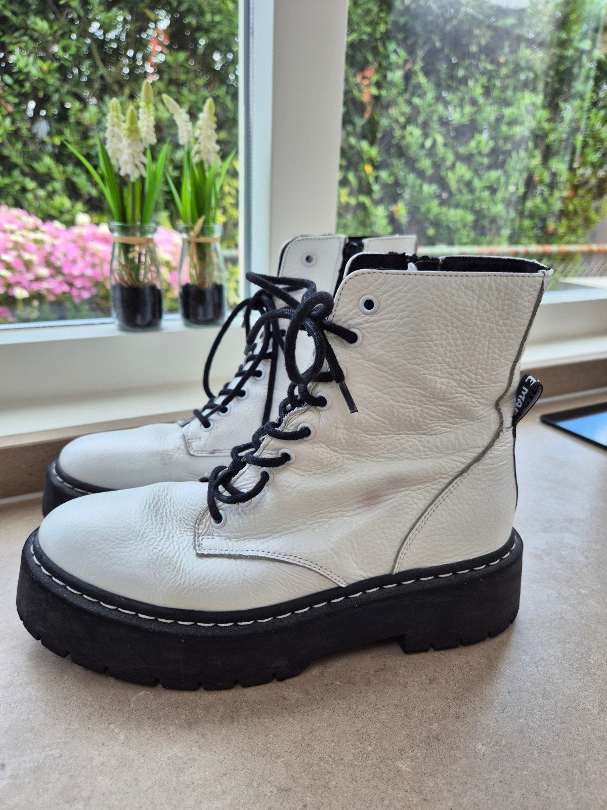 Steve Madden Witte Boots maat 40, Wit, Steve Madden, Ophalen of Verzenden, Gedragen
