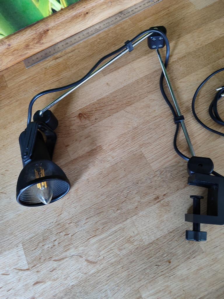 Retro industriële klemlamp, Ophalen of Verzenden