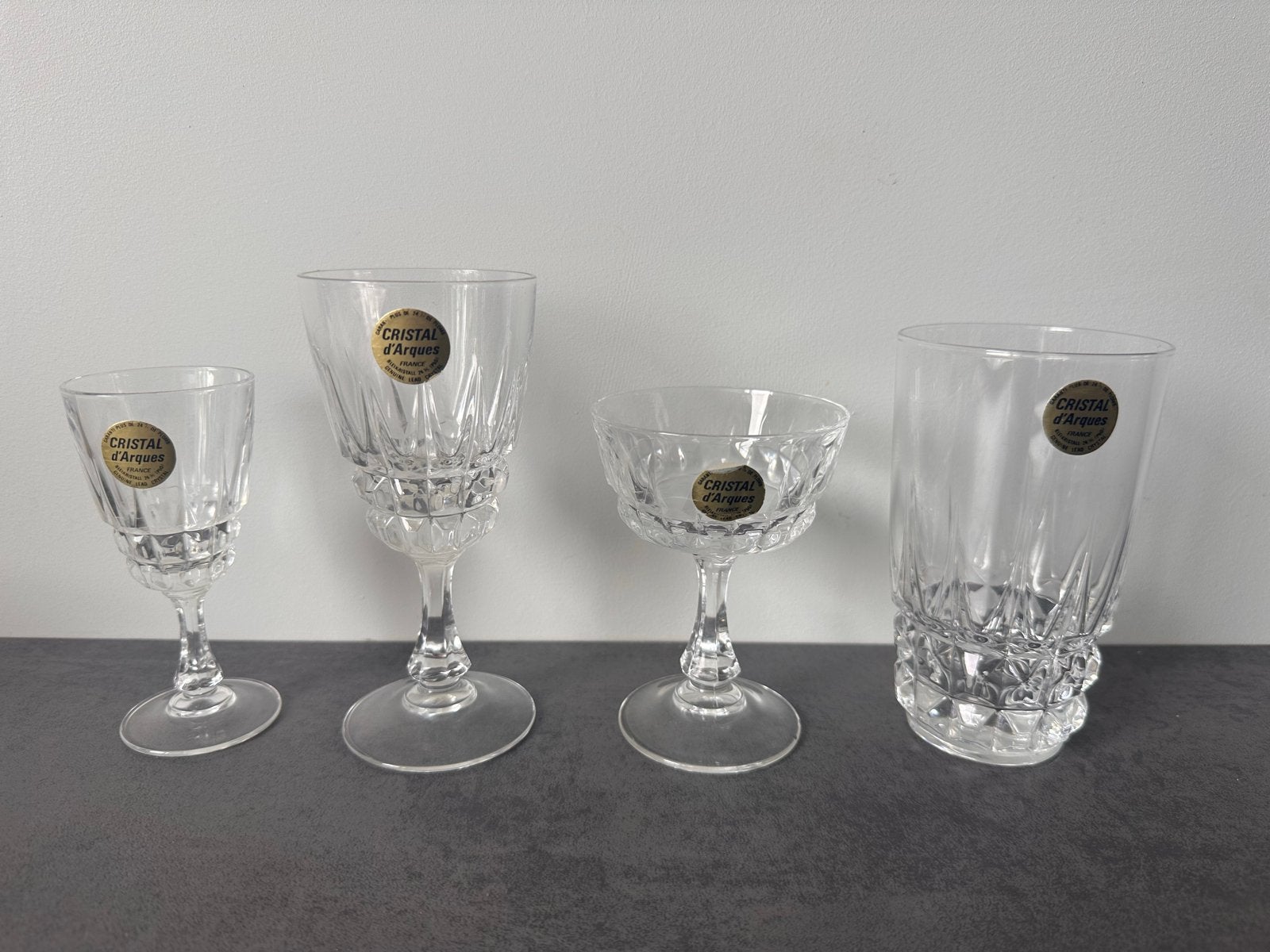 Set Cristal d'Arques kristallen glazen, Antiek en Kunst, Ophalen