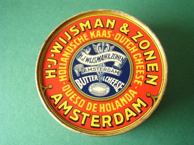 H. J. Wijsman kaas blik Amsterdam Holland 1920, Ophalen of Verzenden, Zo goed als nieuw, Overige