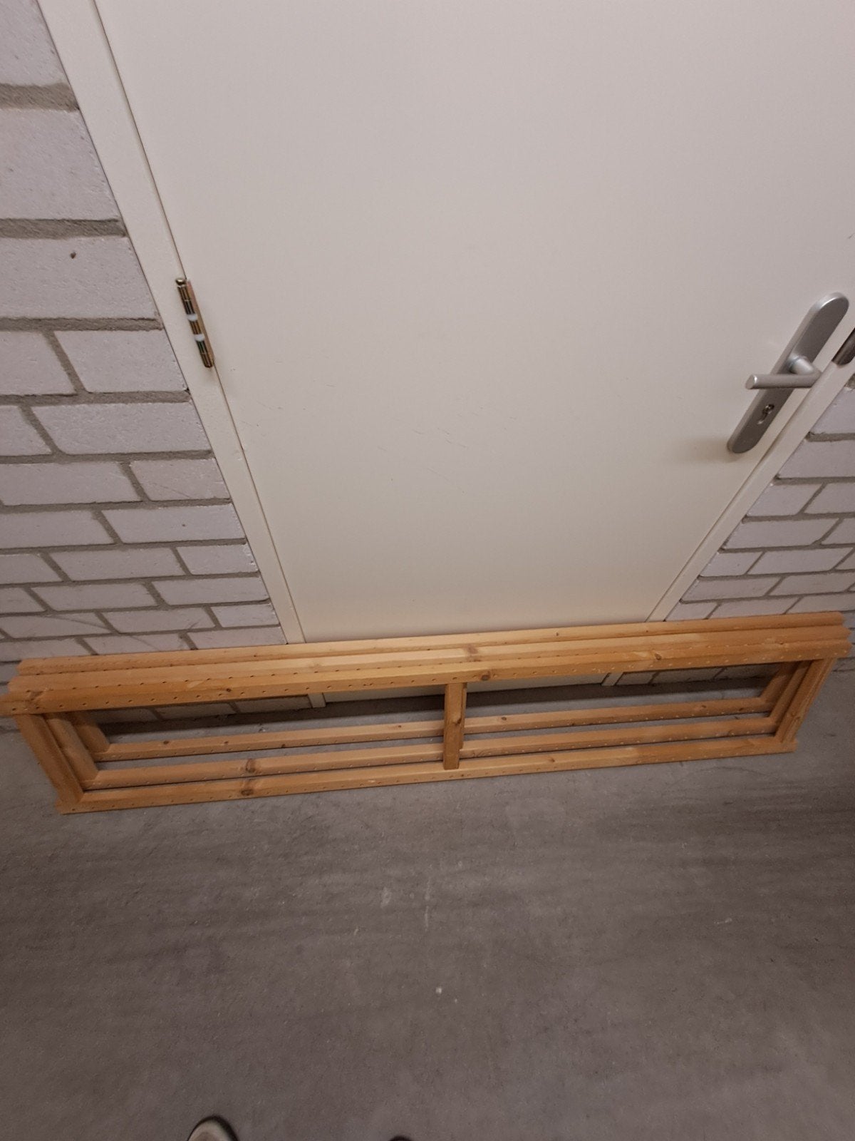 Houten stellingkast 2 meter breed, Ophalen, Zo goed als nieuw