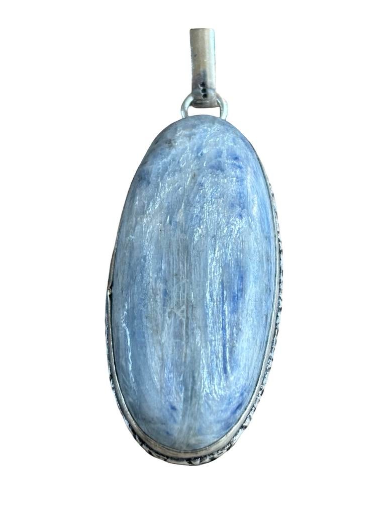 Kyaniet Edelsteenhanger Handgemaakte Sieraden, Overige voorstellingen, Blauw, Nieuw, Ophalen of Verzenden