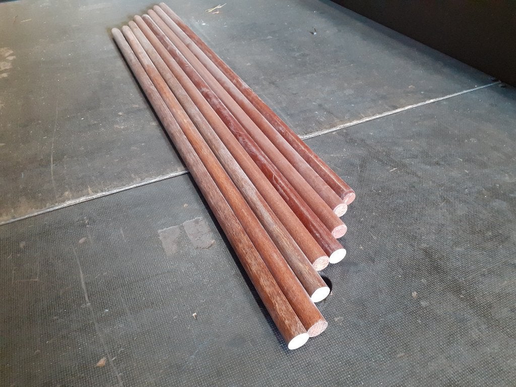 Partij 1000 stuks Mahonie ronde stokken 22mm lengte 92 cm, Overige typen, Nieuw, Ophalen of Verzenden, Hardhout