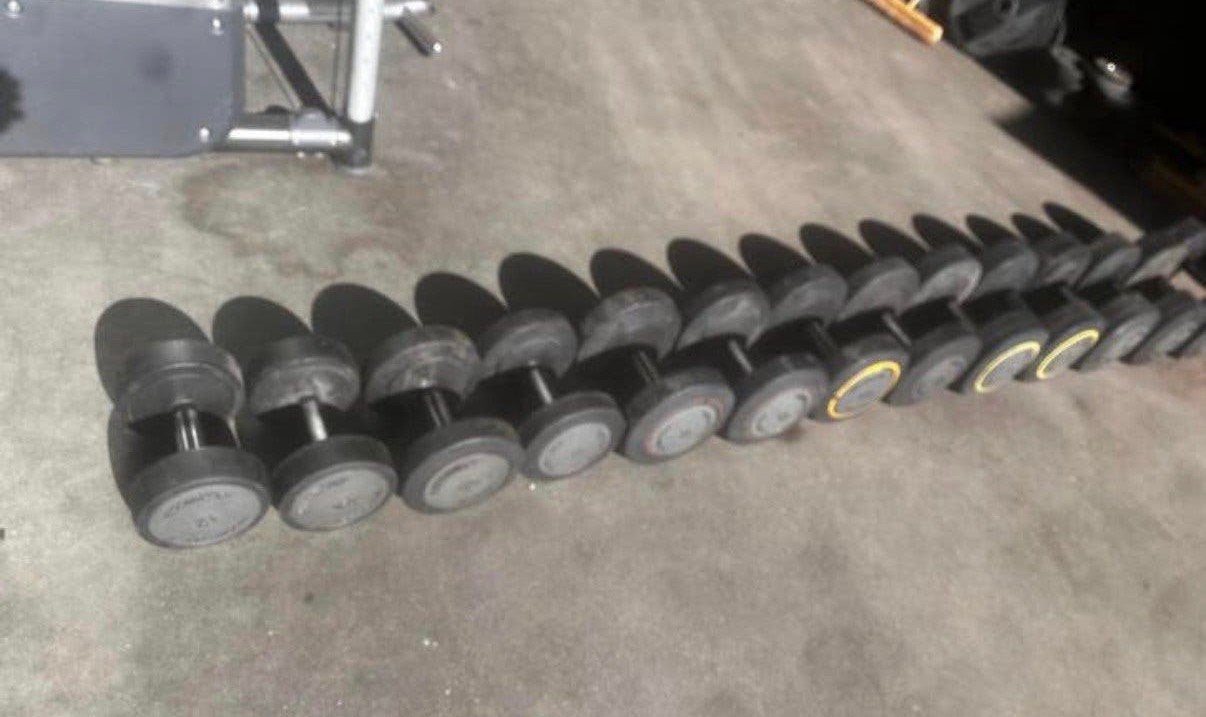 Technogym Dumbells 12kg t/m 40kg, Ophalen, Gebruikt, Dumbbell