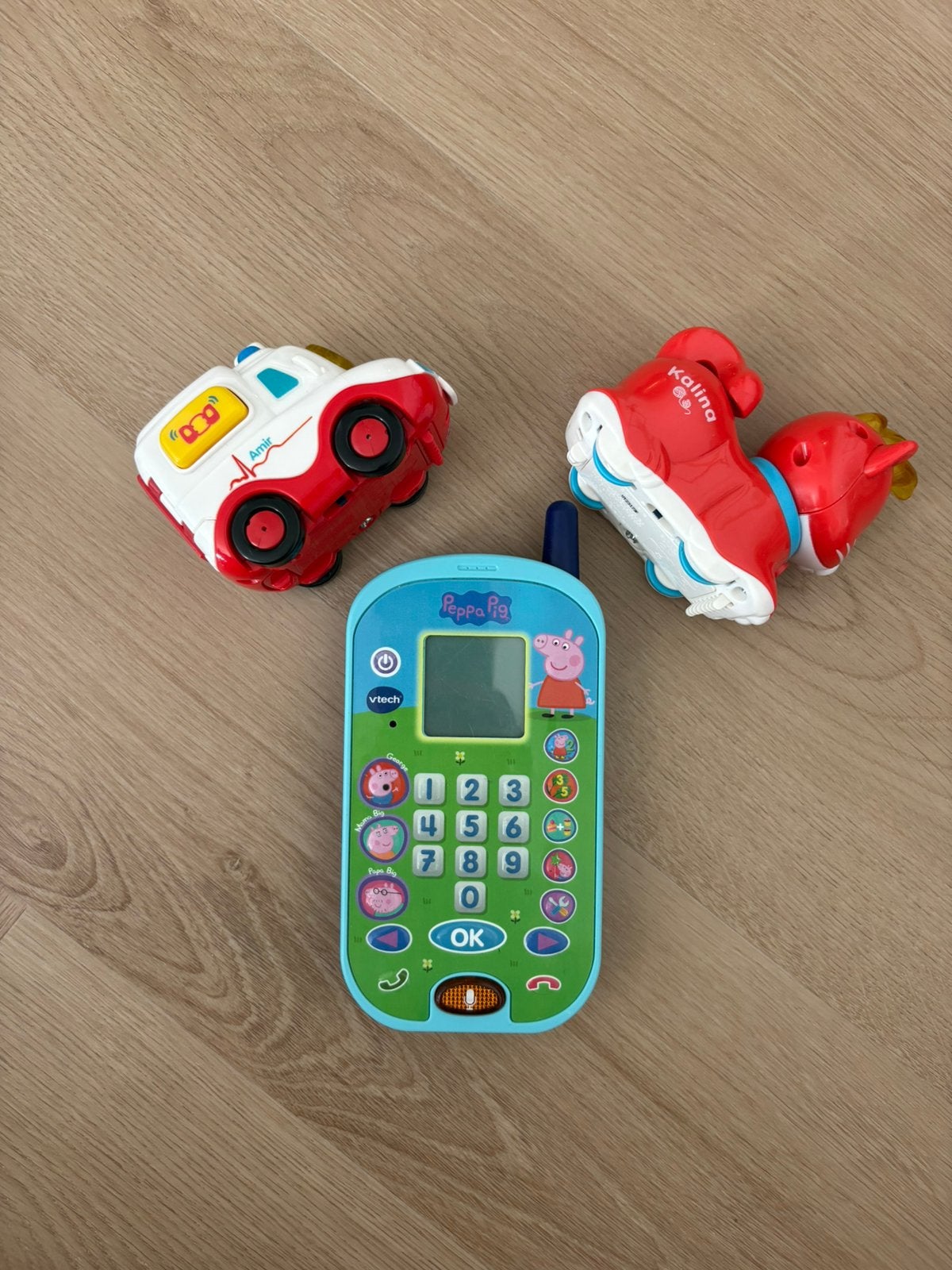 Pepa pig telefoon , auto en katje Vtech, Ophalen of Verzenden, Zo goed als nieuw, 6 maanden tot 2 jaar