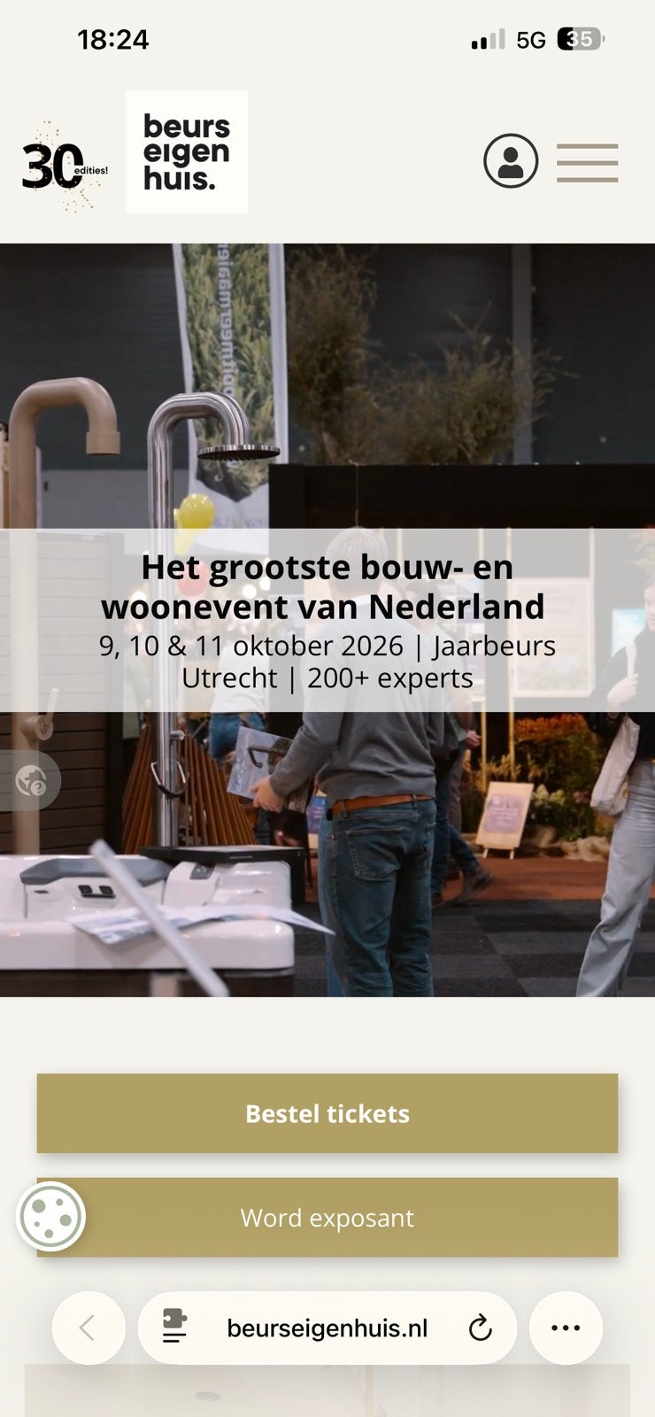 Beurs eigen huis e- tickets, Tickets en Kaartjes, Twee personen, Overige soorten