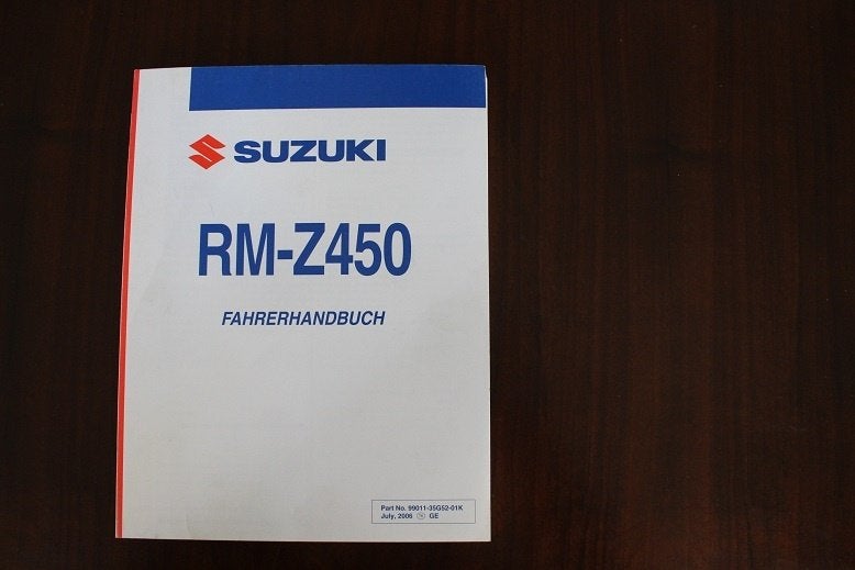 Suzuki RM-Z450 2006 motorrad fahrer handbuch, Ophalen of Verzenden, Suzuki