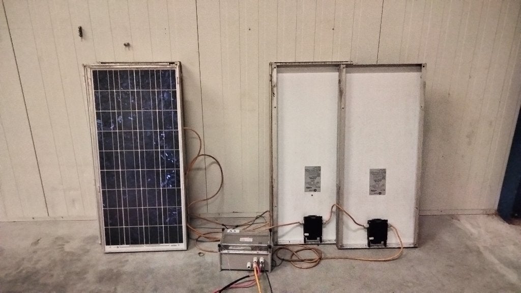 8 BP zonnepanelen voor aansluiting op accu's, Ophalen, Gebruikt, Paneel, 200 wattpiek of meer