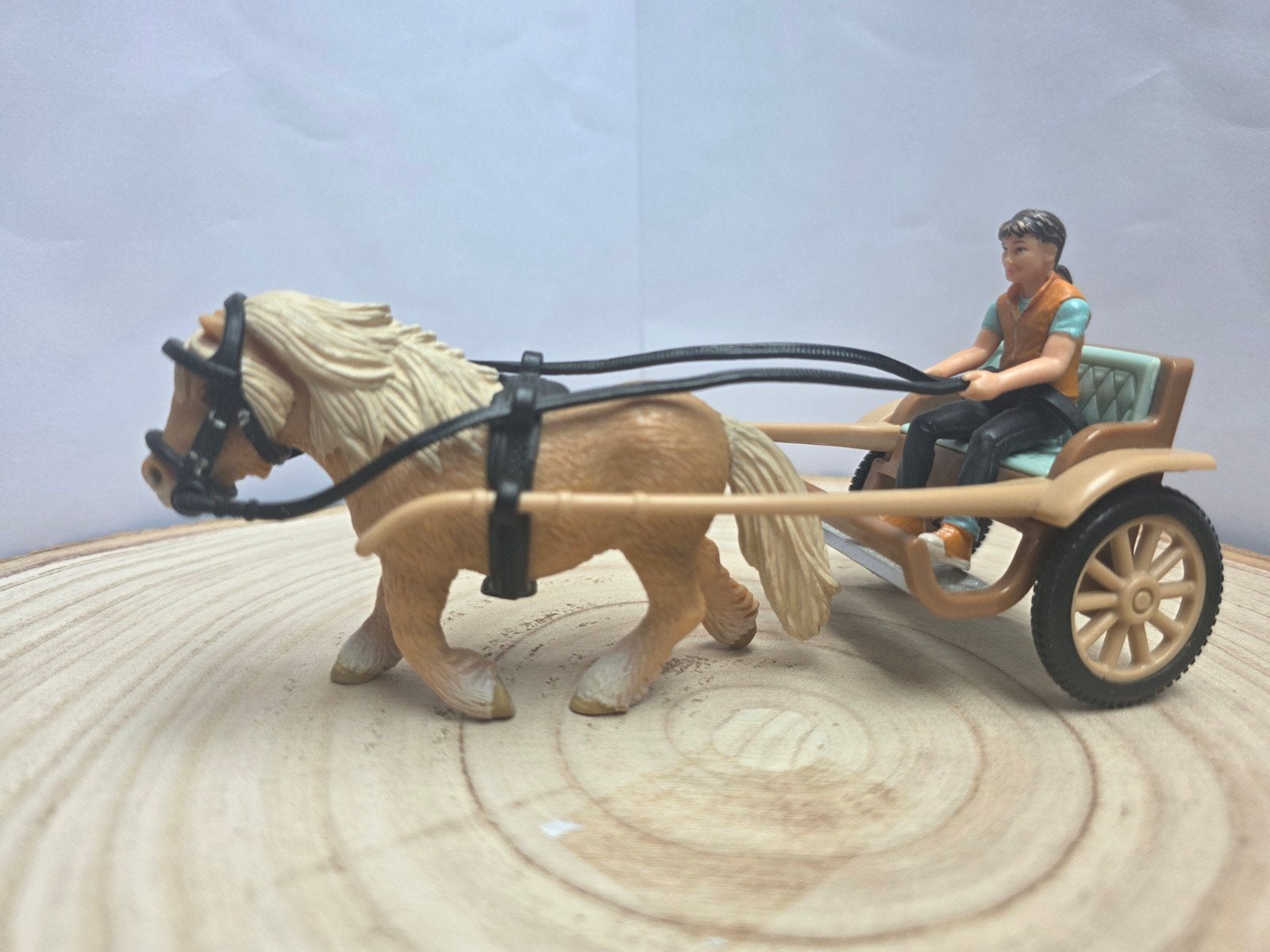 Schleich Shetlander sulky set compleet, Verzamelen, Ophalen of Verzenden, Zo goed als nieuw