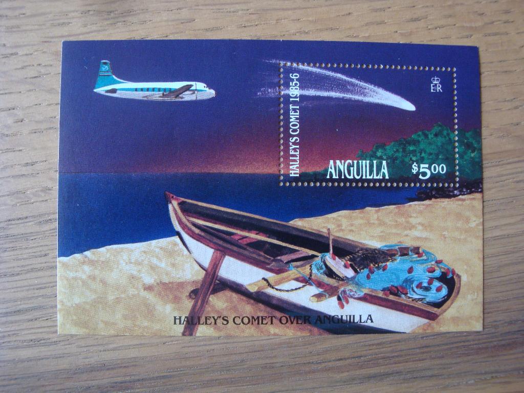 Anguilla velletje Halleys comet Halley's komeet 1986, Postzegels en Munten, Ophalen of Verzenden, Postfris, Midden-Amerika