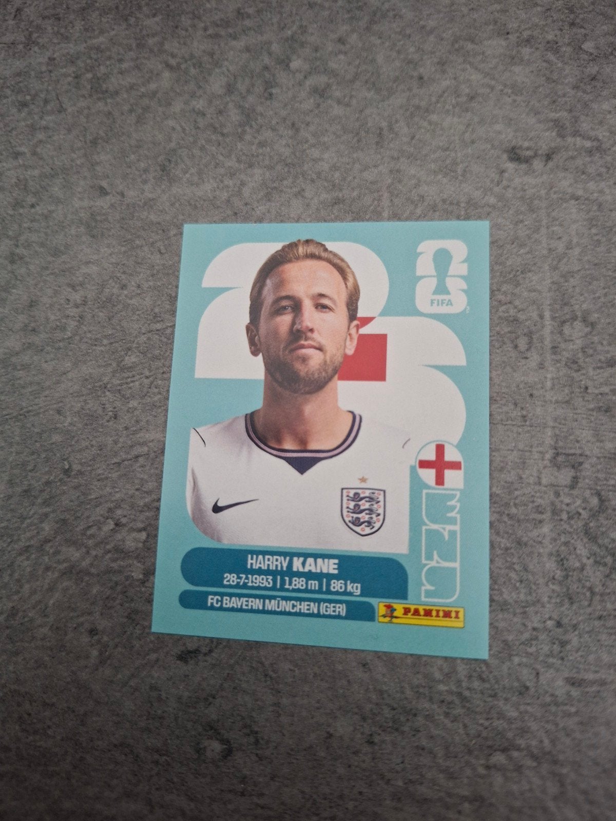 Panini sticker WK 2026 USA. Harry Kane Engeland., Ophalen of Verzenden, Zo goed als nieuw, Sticker