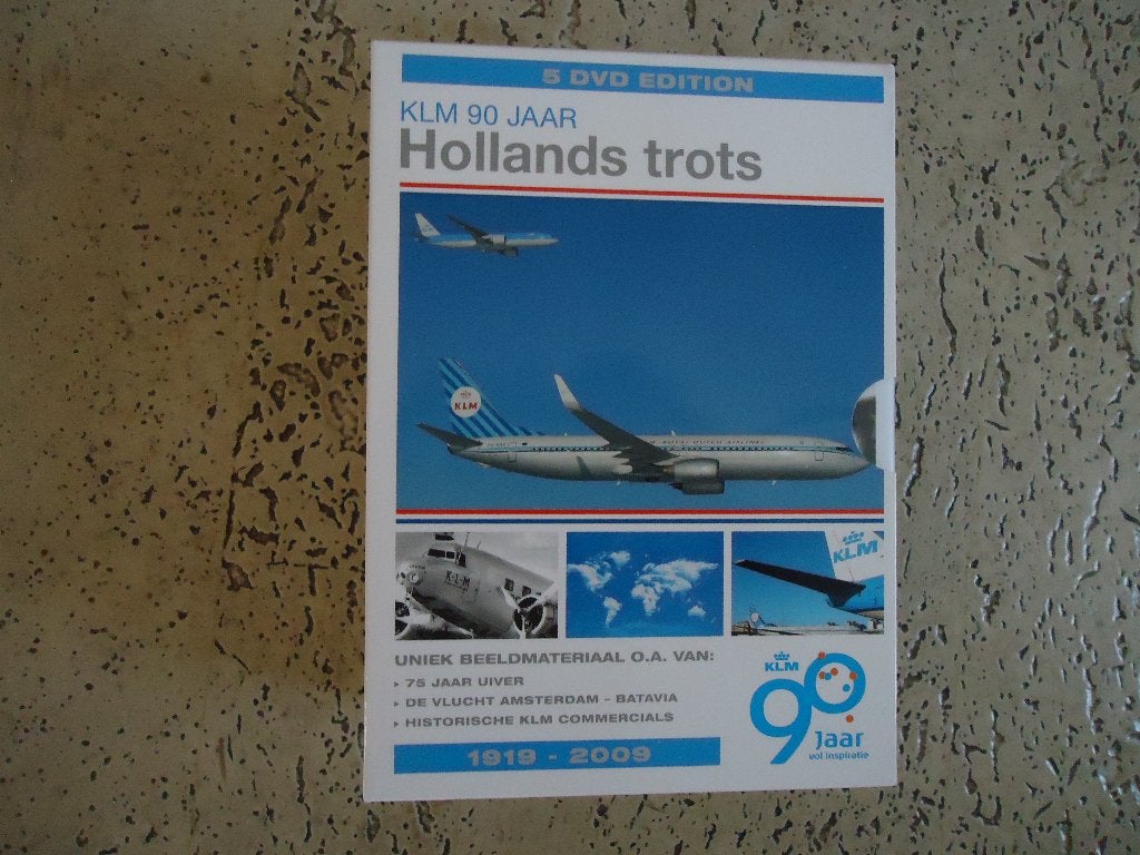 5 dvd box - KLM 90 jaar - Hollands Trots, Alle leeftijden, Ophalen of Verzenden, Zo goed als nieuw, Politiek of Geschiedenis