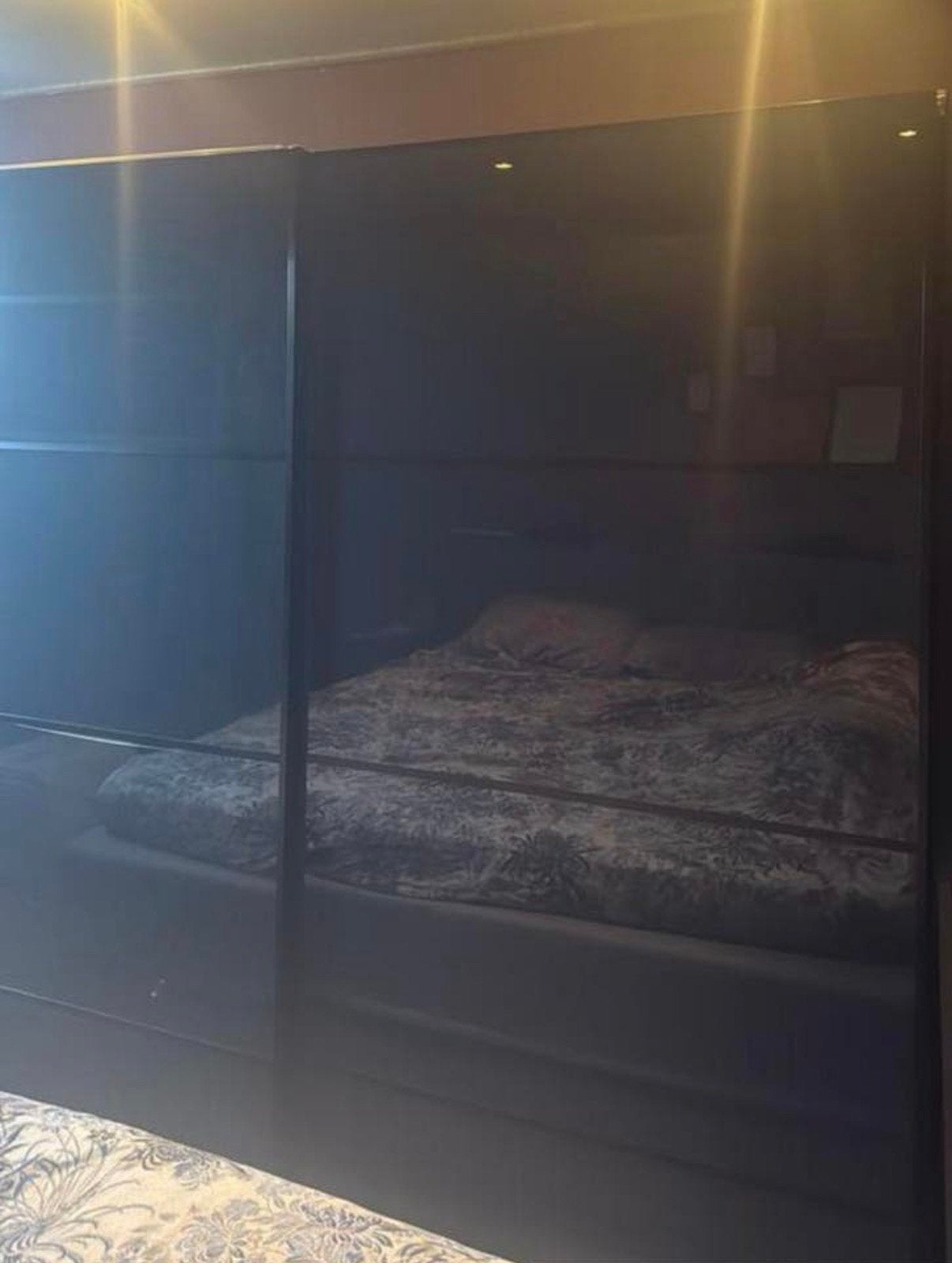 Schuifdeuren Pax kast frosted rookglas 200x201, Ophalen, 200 cm of meer, 200 cm of meer, Minder dan 25 cm