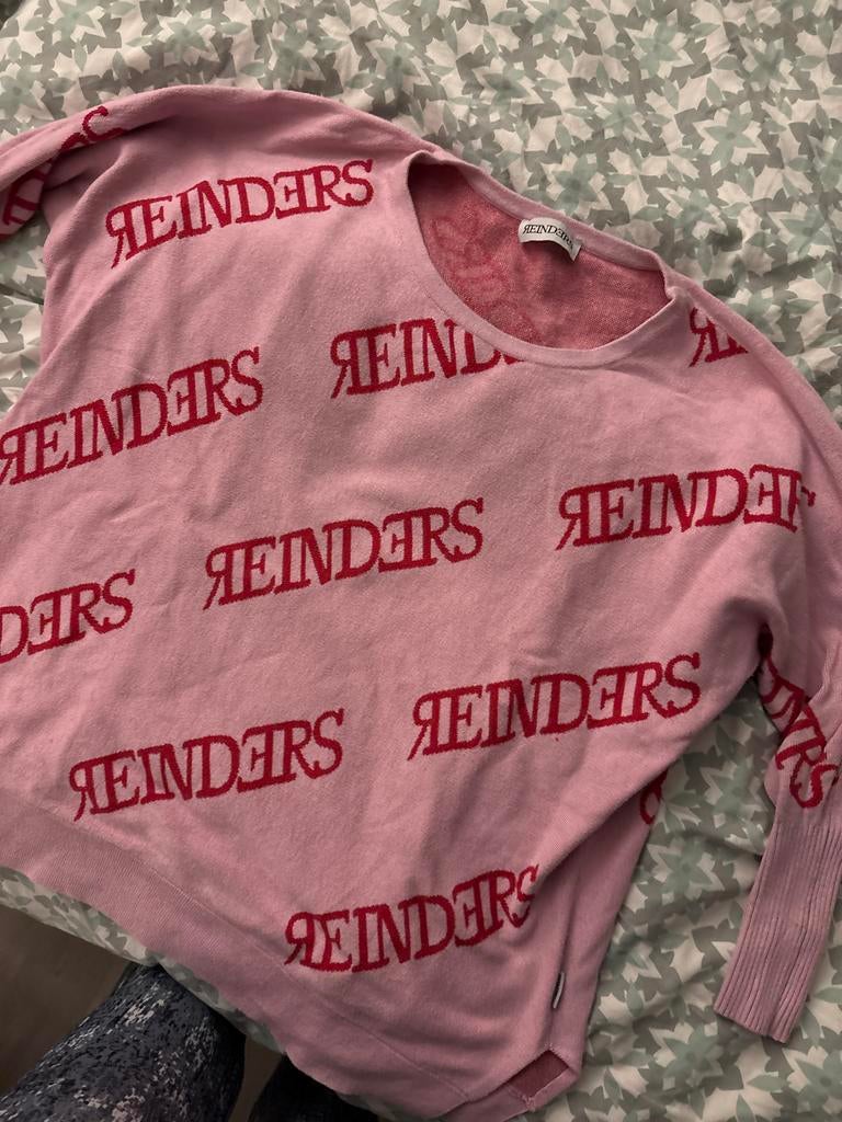Reinders trui roze met rode logo's, Ophalen of Verzenden, Zo goed als nieuw, Maat 38/40 (M), Roze