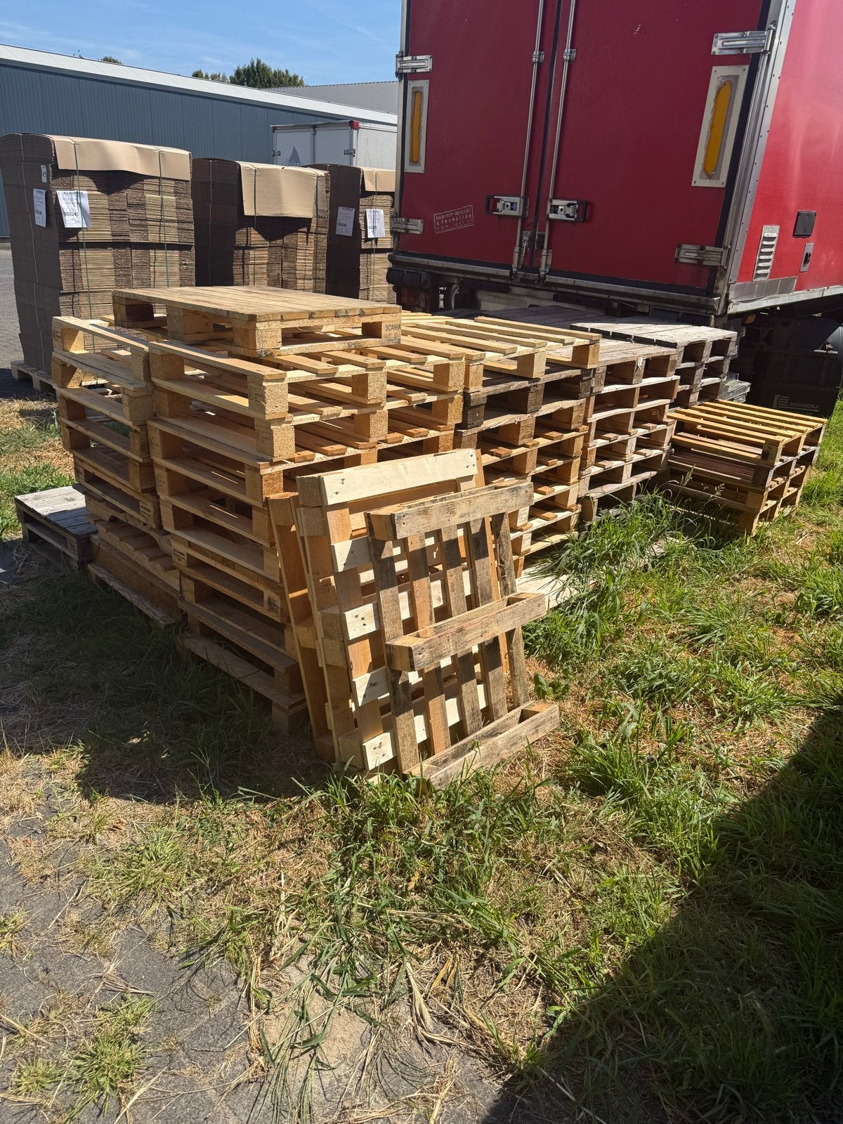 Diverse houten pallets te koop 60 x 80, circa 100 stuks, Doe-het-zelf en Verbouw, Ophalen, Gebruikt