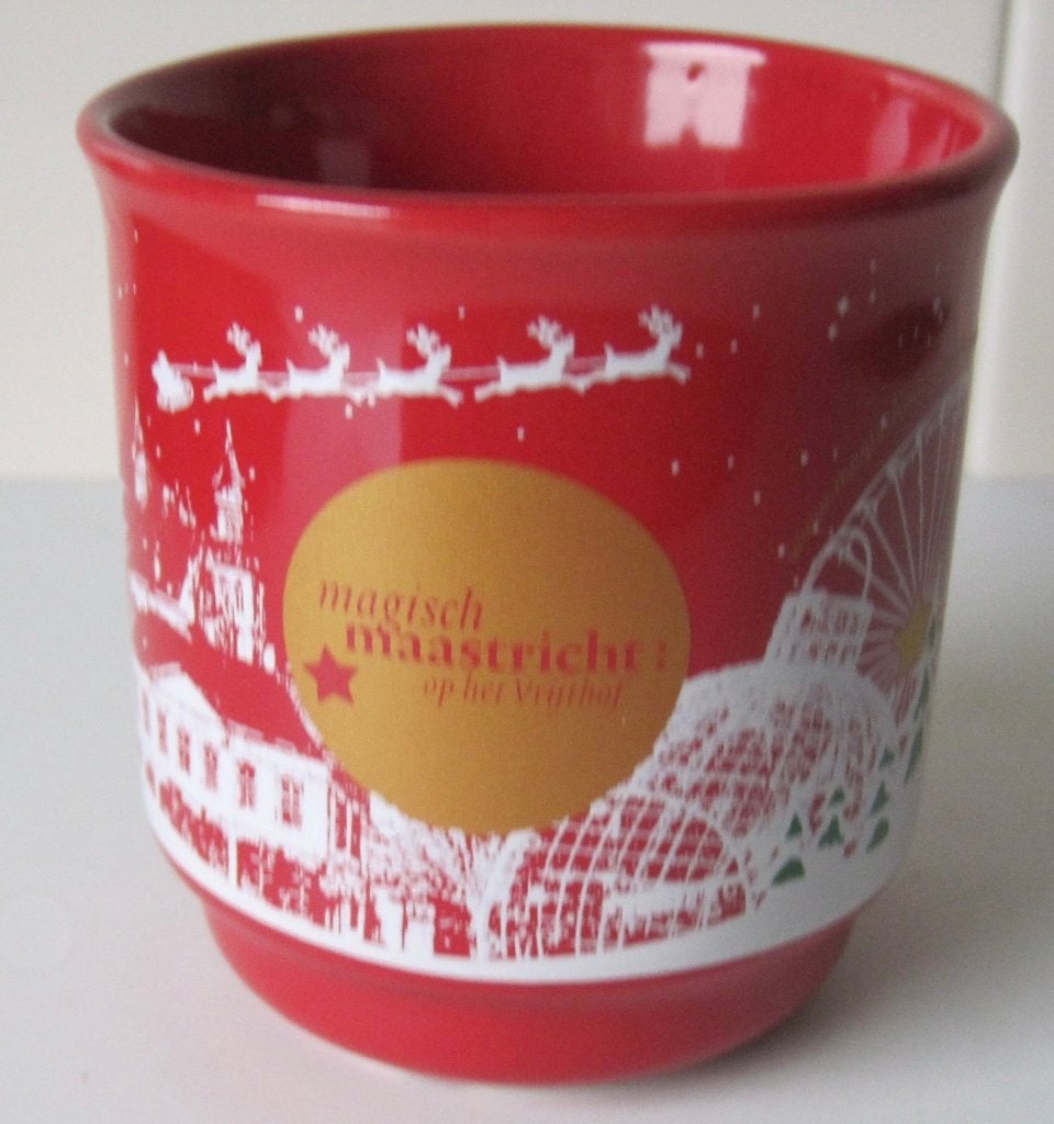 Glühwein beker van magisch Maastricht op het Vrijthof, Ophalen of Verzenden, Zo goed als nieuw, Overige stijlen, Kop(pen) en/of Schotel(s)