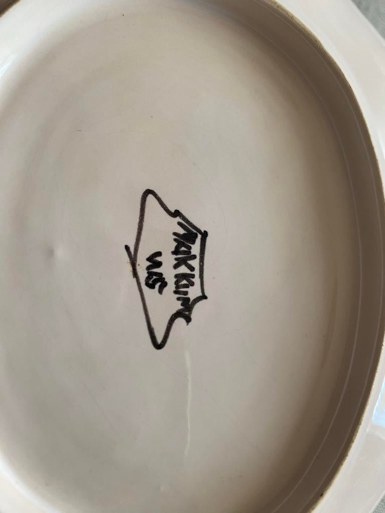 Makkummer schaal met bloemmotief - 26 x 21 cm, Ophalen of Verzenden