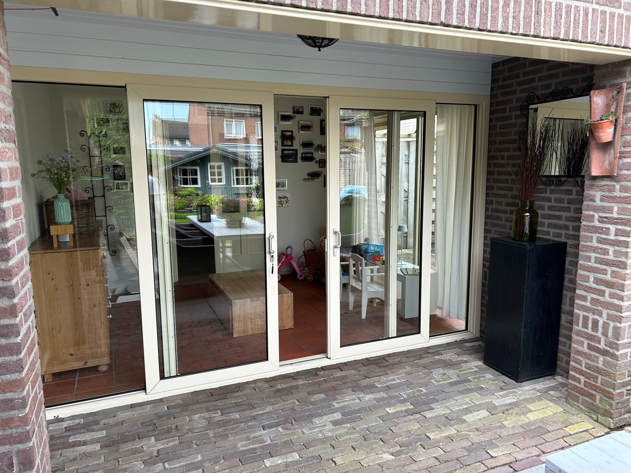 Aluminium schuifpui met thermopane glas, Ophalen, Gevelraam of Ruit, Gebruikt, 160 cm of meer