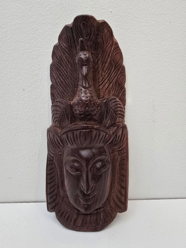 Masker Deva Sanniya, hout, Sri Lanka, 2e helft 20e eeuw, Ophalen of Verzenden