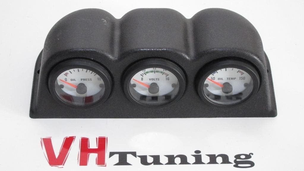Dashboard instrumentenhouder opbouw voor 3x 52MM meters, Auto diversen, Tuning en Styling, Ophalen of Verzenden