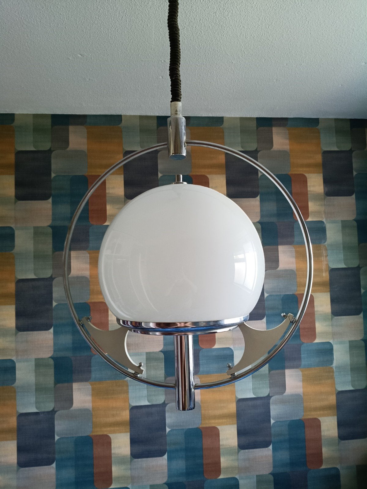 Vintage hanglamp, Ophalen, Gebruikt, Mid century, E14 (klein)
