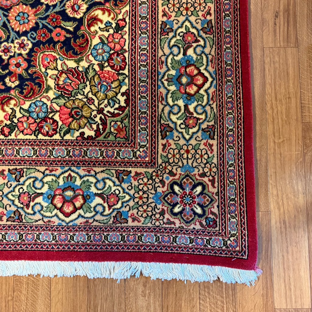 perzisch tapijt ghom handgeknoopt vloerkleed – 203 x 128 cm, TTM Wonen, Meubels – (Perzische) Tapijten en Woonaccessoires, 100 tot 150 cm