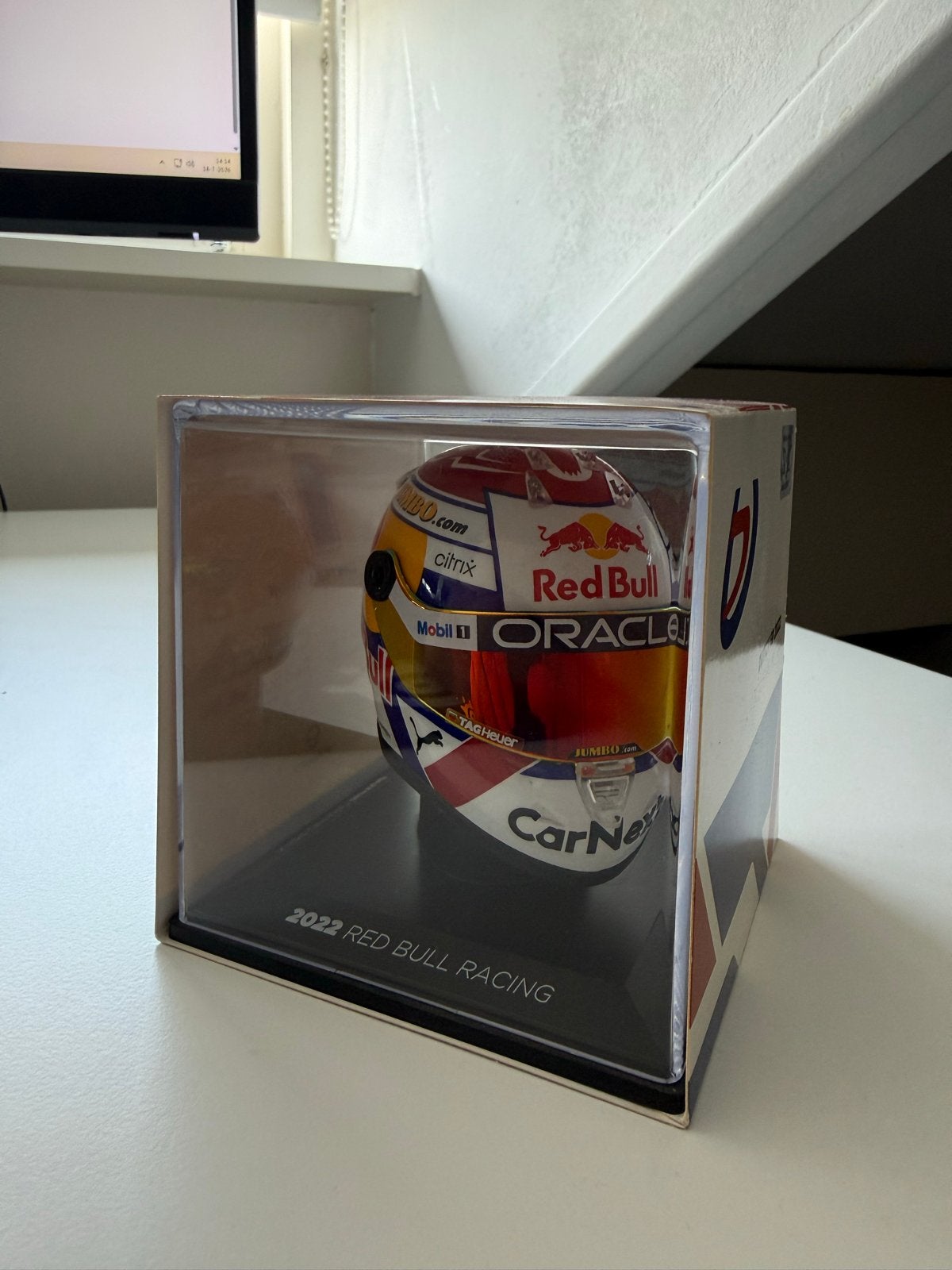 Max Verstappen Red Bull Racing 2022 Helm Miniatuur, Ophalen of Verzenden, Nieuw, Formule 1