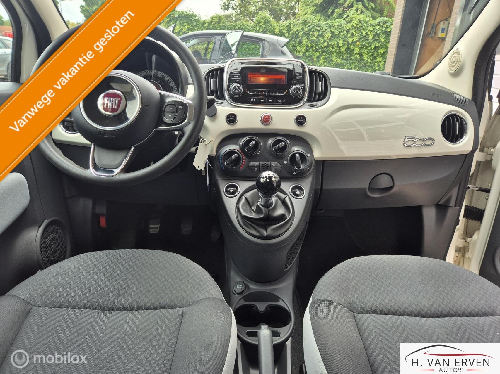 Fiat 500 0.9 TwinAir Turbo Popstar AIRCO NAP, Auto's, Voorwielaandrijving, Origineel Nederlands, Bedrijf, Handgeschakeld