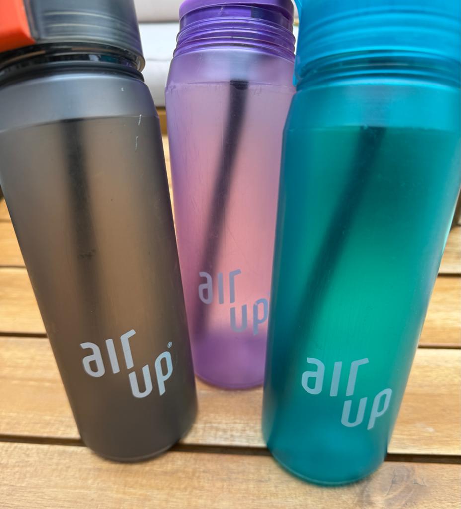 Air Up drinkflessen - Set van 3 (Zwart, Paars, Blauw), Sport en Fitness, Bidons, Ophalen of Verzenden, Zo goed als nieuw