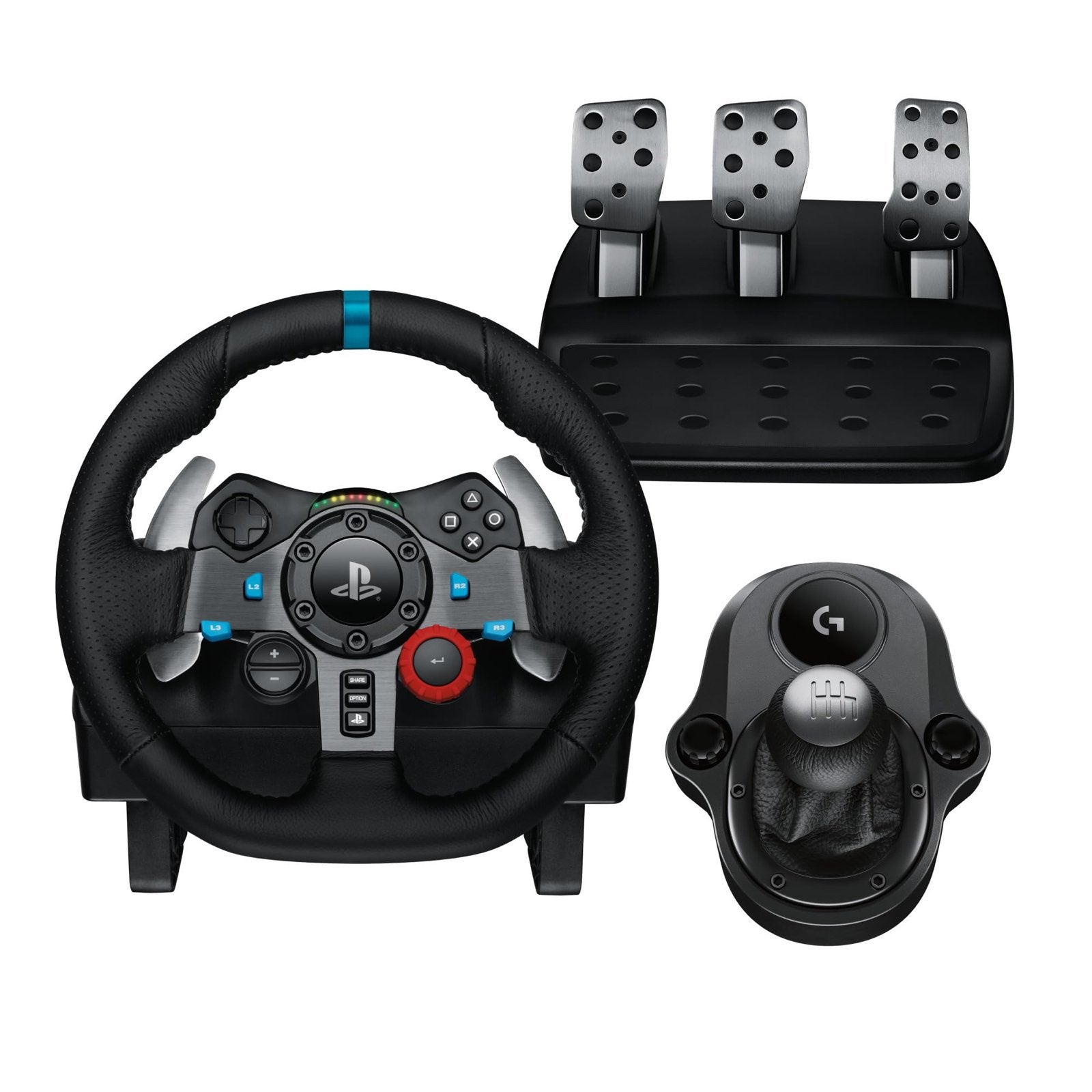 Logitech G29 Driving Force racestuur met pedalen en shifter, Racestuur, Force feedback, Zo goed als nieuw, Logitech