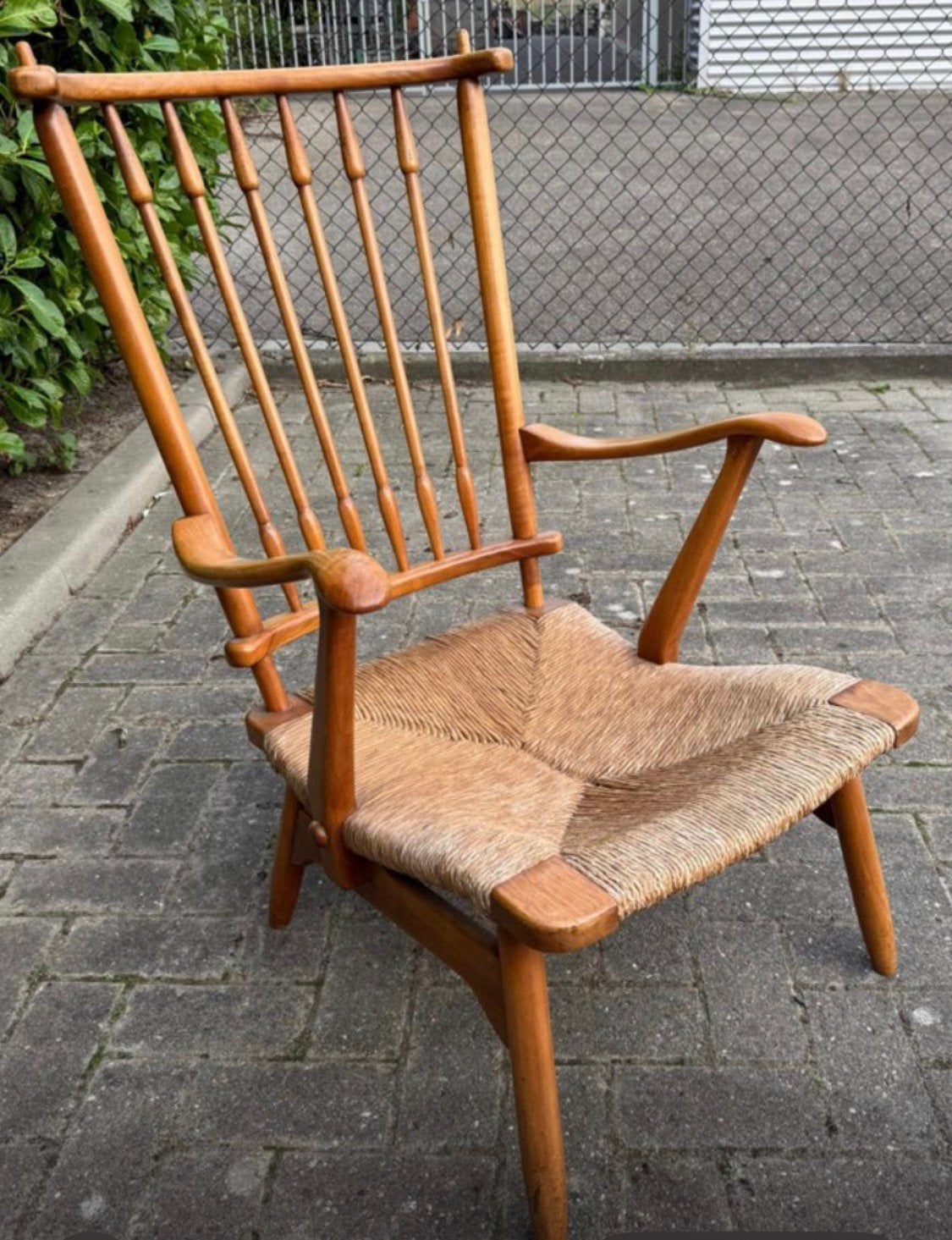 Vintage retro stoel de Ster Gelderland Hollands fabrikaat, Huis en Inrichting, Fauteuils, Ophalen, Gebruikt, 75 tot 100 cm, 50 tot 75 cm