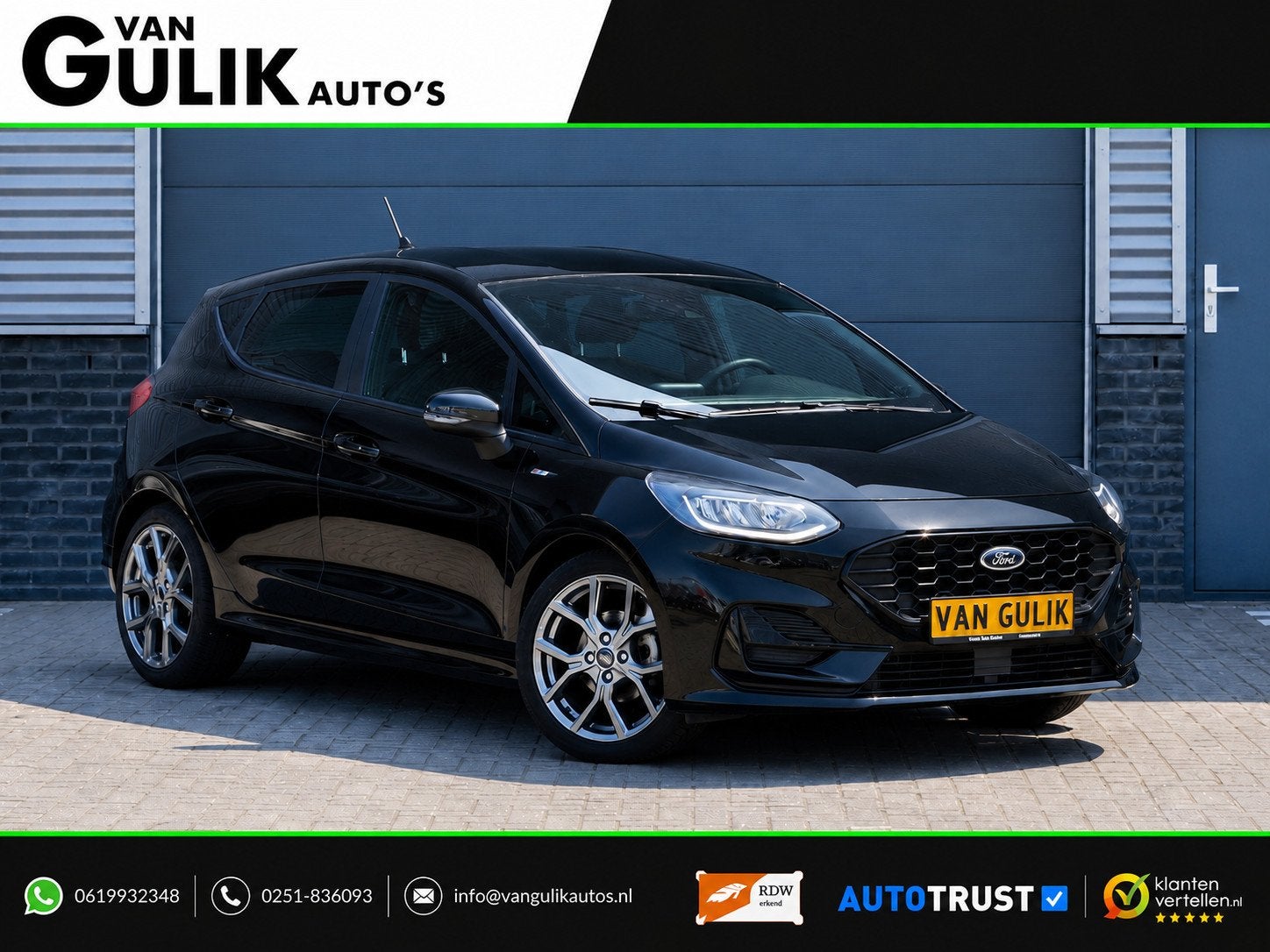 Ford Fiesta 1.0 EcoBoost Hybrid ST-Line | Carplay | LED | Wi, Auto's, Ford, Voorwielaandrijving, Zwart, Zwart, 1176 kg