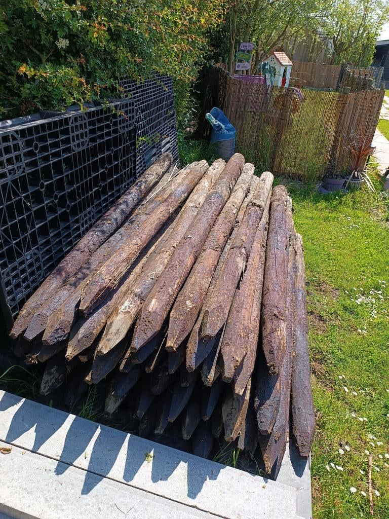 Gecreosoteerde weidepalen, Ophalen, 250 cm of meer, Palen