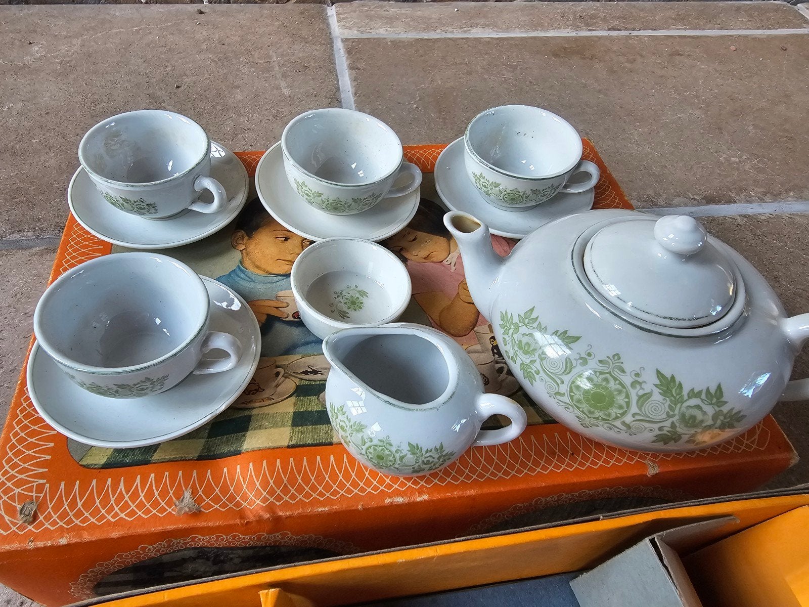 Antiek poppenservies, mini-servies, compleet, Antiek en Kunst, Ophalen