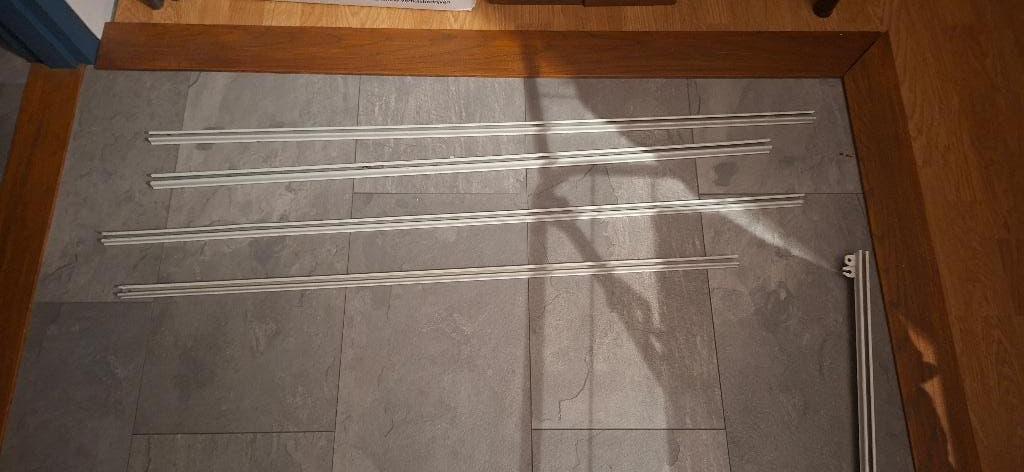 Gordijnrails, Huis en Inrichting, Ophalen, Gebruikt, Wit, 50 tot 100 cm