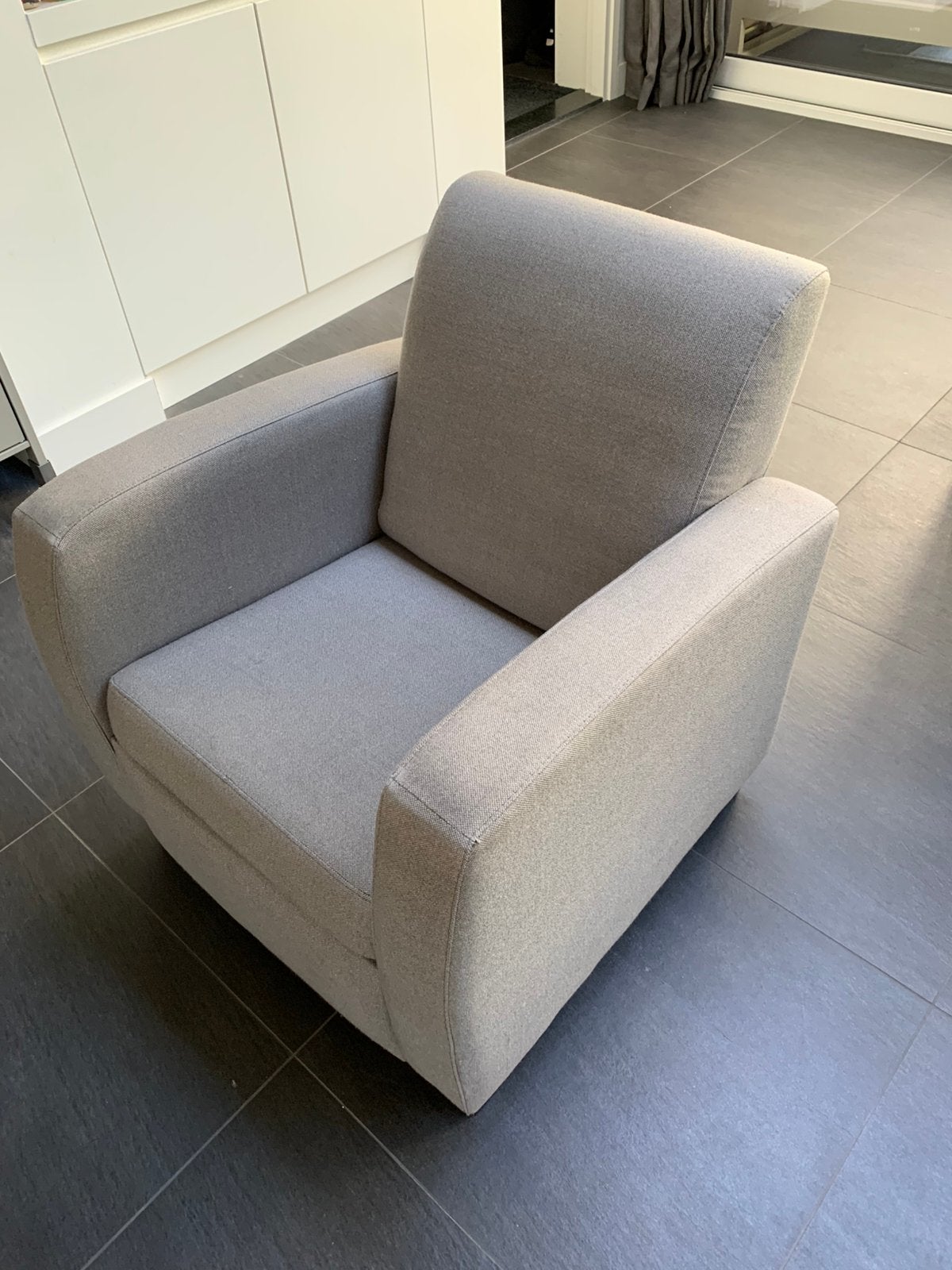 Fauteuil beige, Huis en Inrichting, Fauteuils, Ophalen, 75 tot 100 cm, 50 tot 75 cm