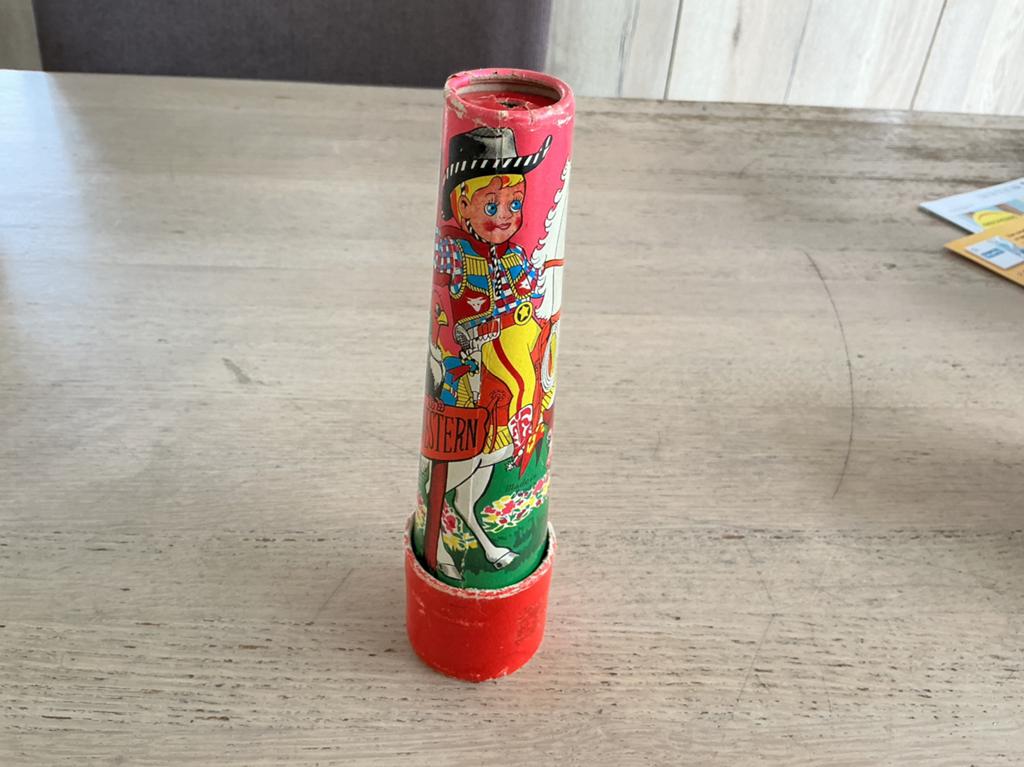 antieke caleidoscoop van karton. Jaren 30. Japan., Antiek en Kunst, Ophalen of Verzenden