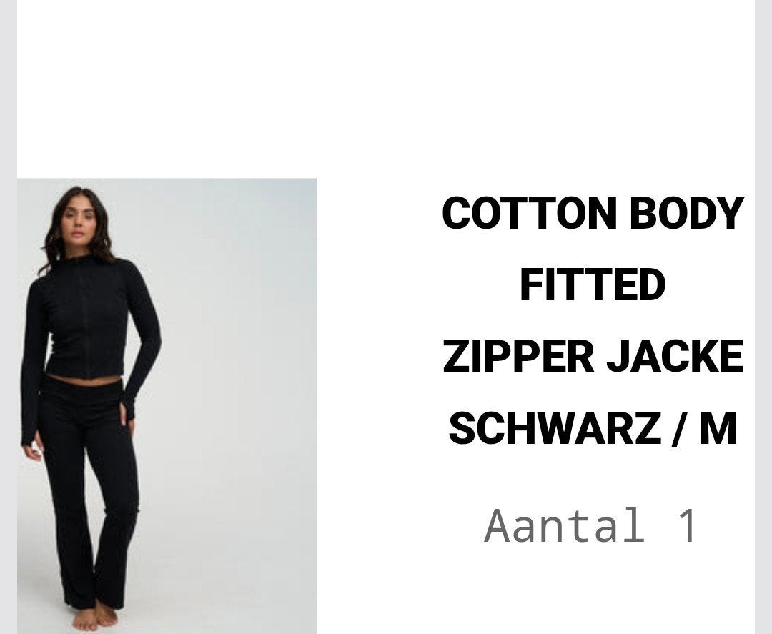 Nieuw Zwart Sport Setje:  Top (L) & Jack (M), Zwart, Maat 42/44 (L), Nieuw, Ophalen of Verzenden