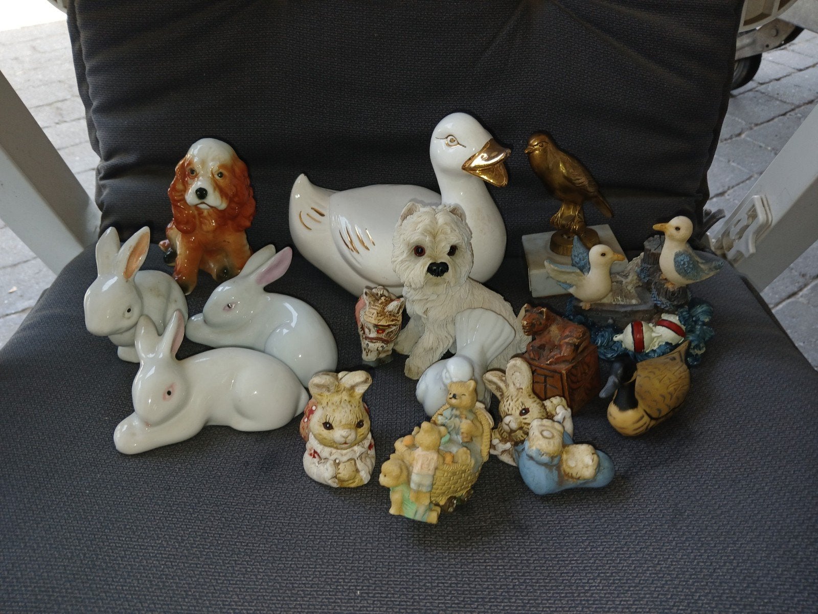 Diverse beeldjes: konijnen, honden, eenden en meer, Verzamelen, Ophalen of Verzenden, Gebruikt, Dier