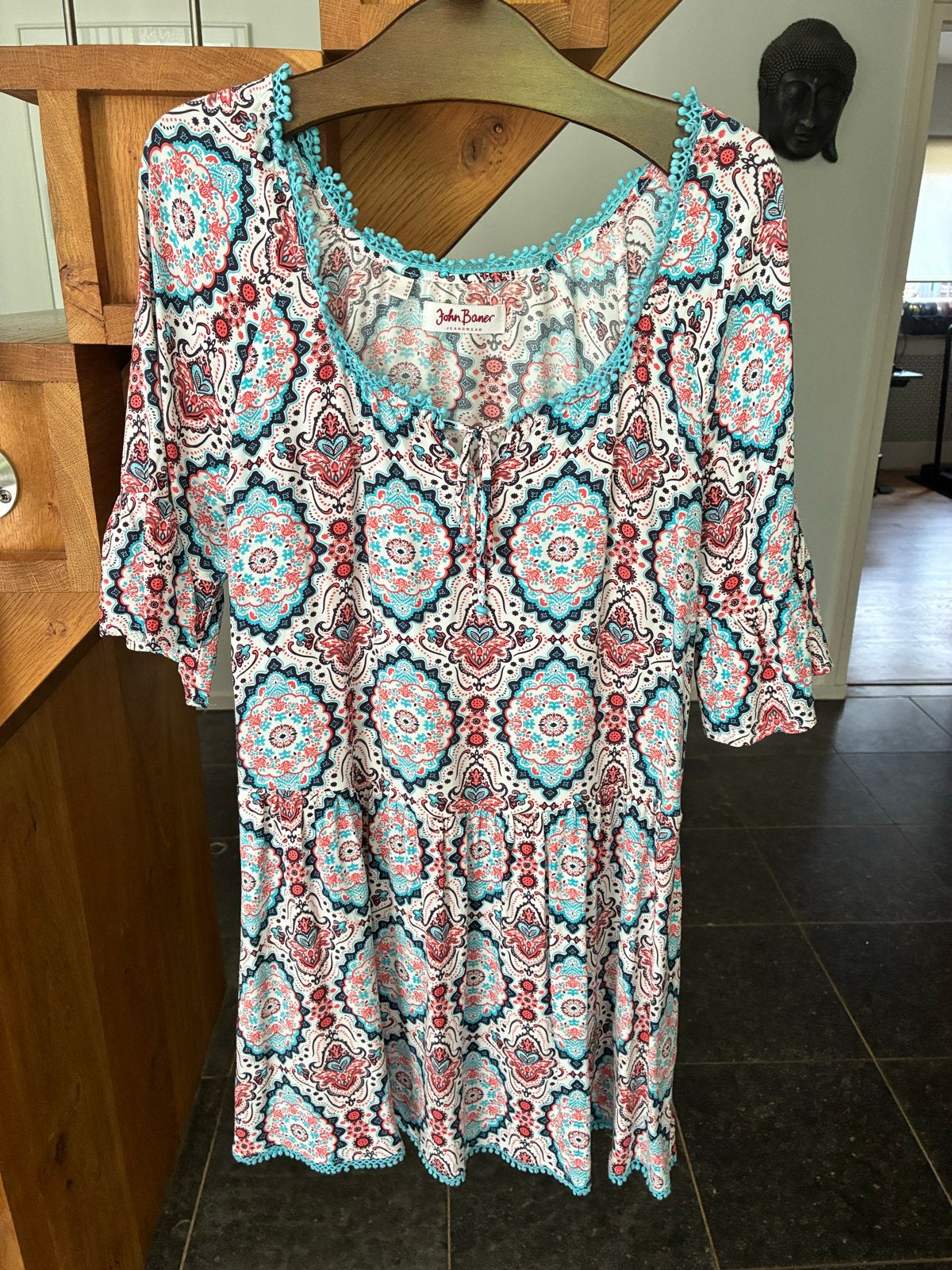 John Baner jurk met paisley print, maat 40, Maat 38/40 (M), Overige kleuren, John Baner, Ophalen of Verzenden