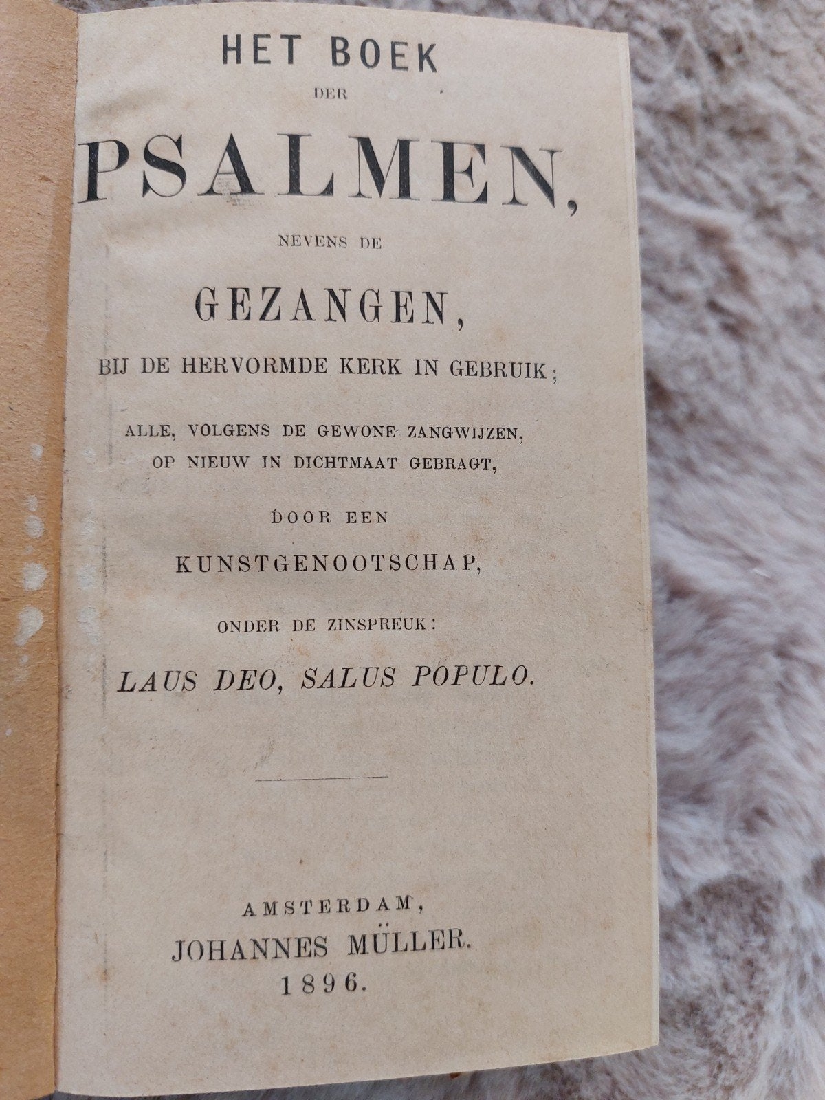 Het Boek der Psalmen, Johannes Müller, 1896, Antiek en Kunst, Ophalen of Verzenden, Johannes Müller
