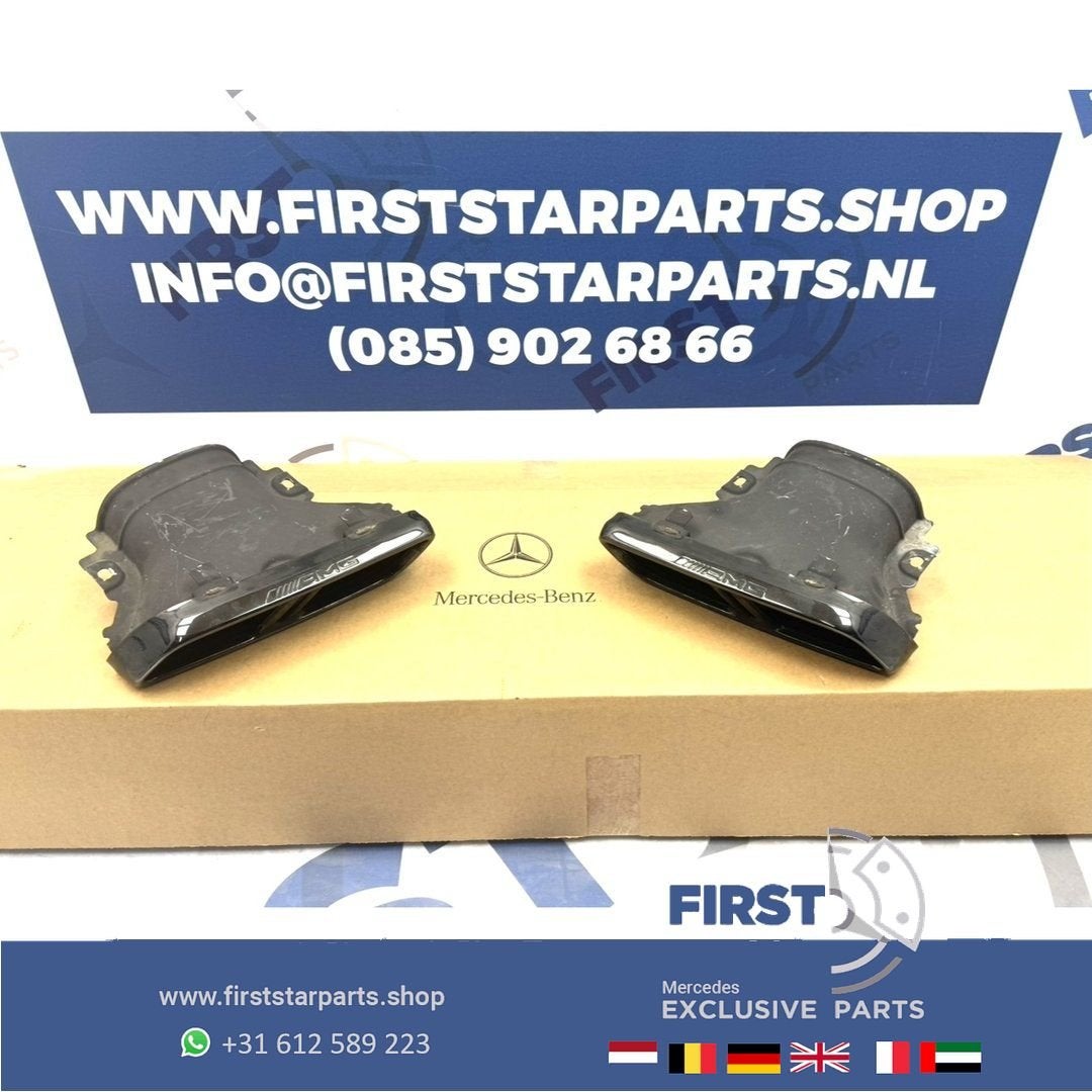 W213 S213 E63 AMG UITLAAT SIERSTUKKEN ZWART SET origineel Me, Auto-onderdelen, Uitlaatsystemen, Gebruikt, -, Ophalen of Verzenden
