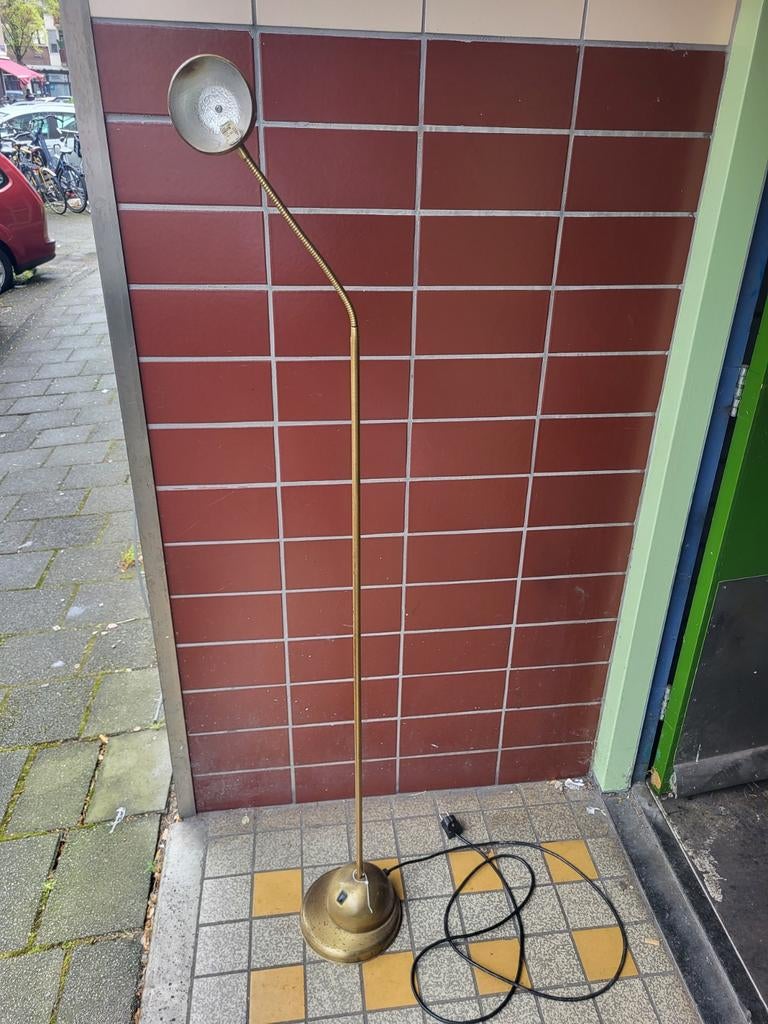 Vintage Koperen Vloerlamp - ca. 1m60 hoog, Ophalen