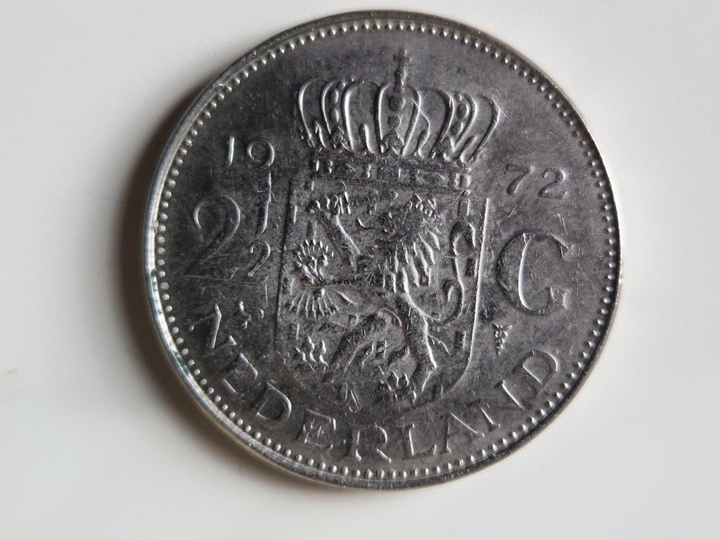 Rijksdaalder Nederland 1972, Ophalen of Verzenden, Koningin Juliana, 2½ gulden, Losse munt