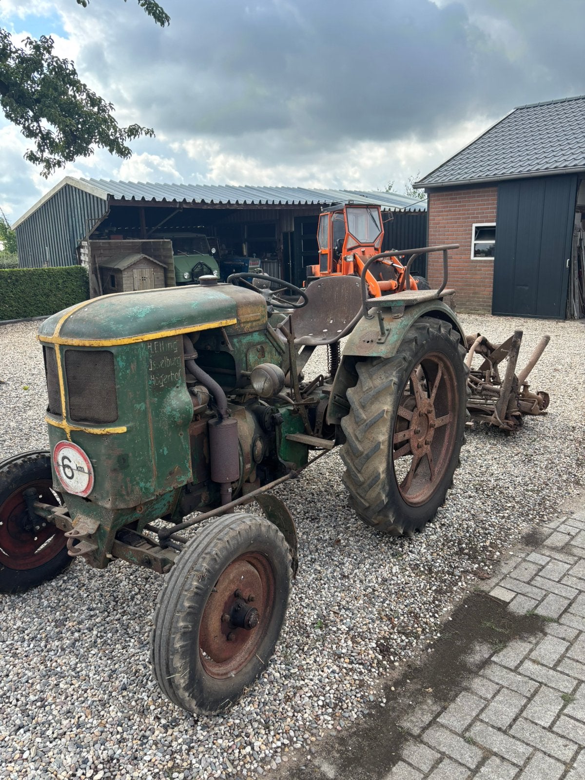 Deutz trekker met ploeg en maaibalk, Zakelijke goederen, Agrarisch | Tractoren, Ophalen, Oldtimer, Tot 80 Pk, Deutz - Fahr