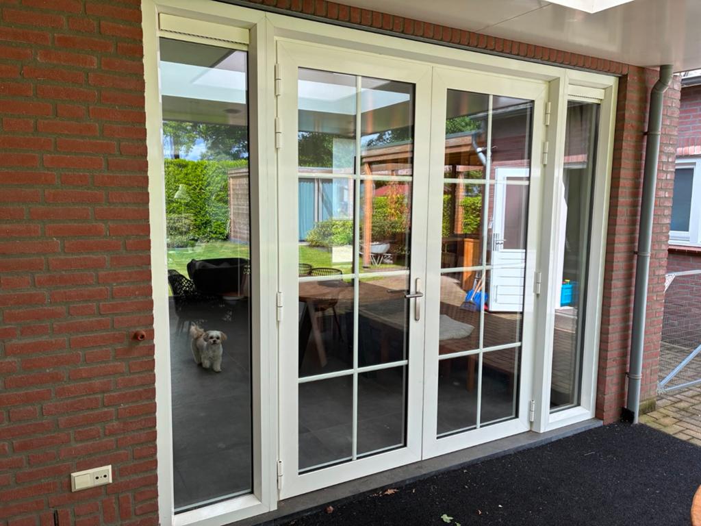 Aluminium tuindeuren met HR++ glas, Doe-het-zelf en Verbouw, Kozijnen en Schuifpuien, Ophalen, Gebruikt, 225 cm of meer, Aluminium